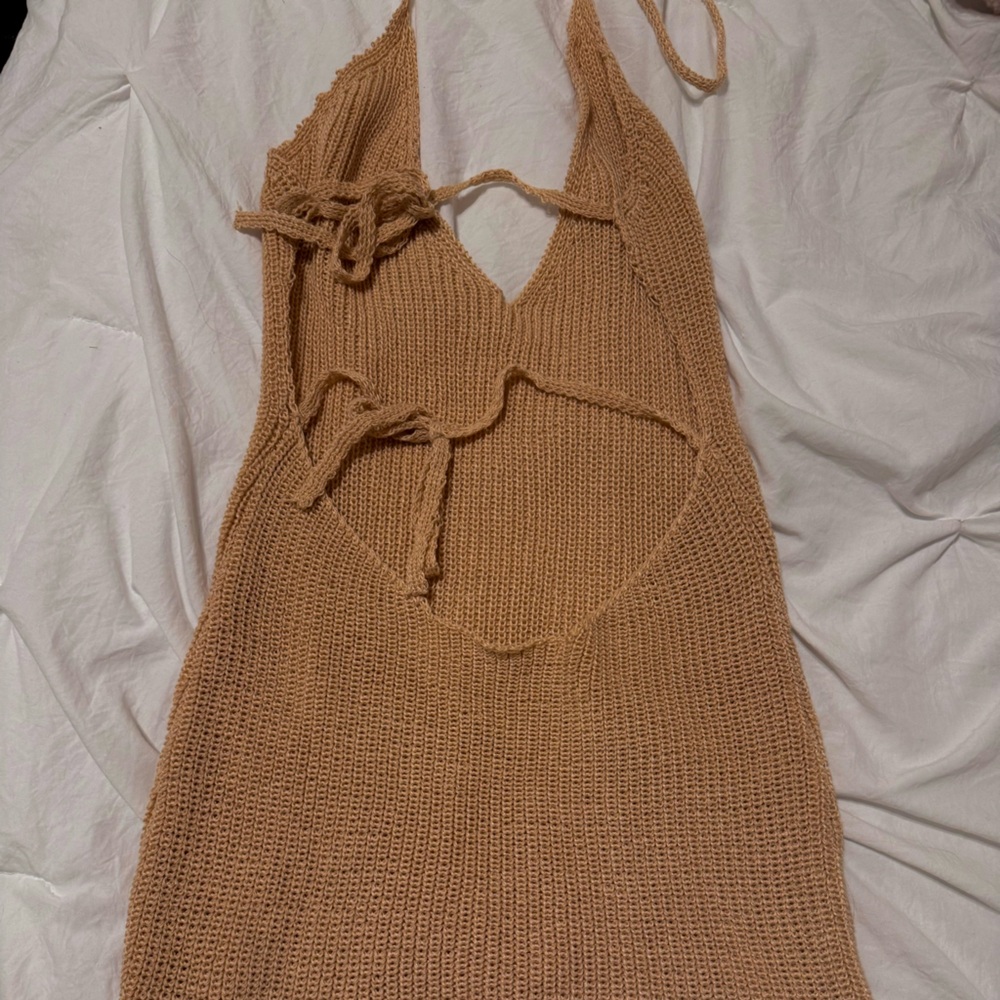 SHEIN Tan Beach Dress